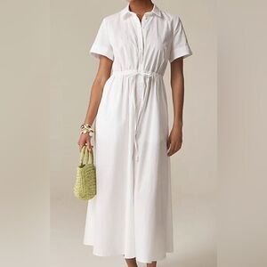 J.Crew Cerise Black shirtdress in cotton poplin NWT Size 18